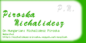 piroska michalidesz business card